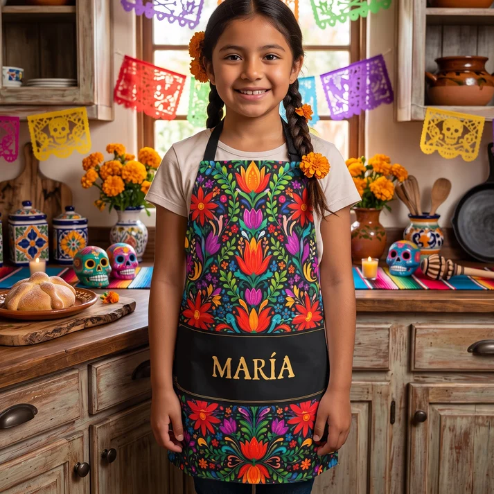 Mexican Cinco De Mayo Floral Fiesta Dia De Los Muertos - Personalized Table Runner - Image 3
