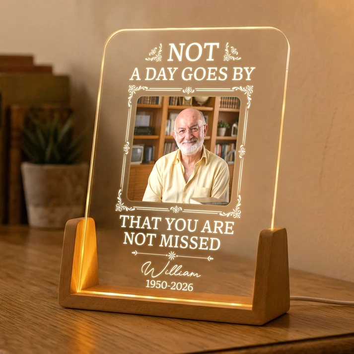 Not A Day Goes By That You Are Not Missed - Personalized Night Light - Image 5