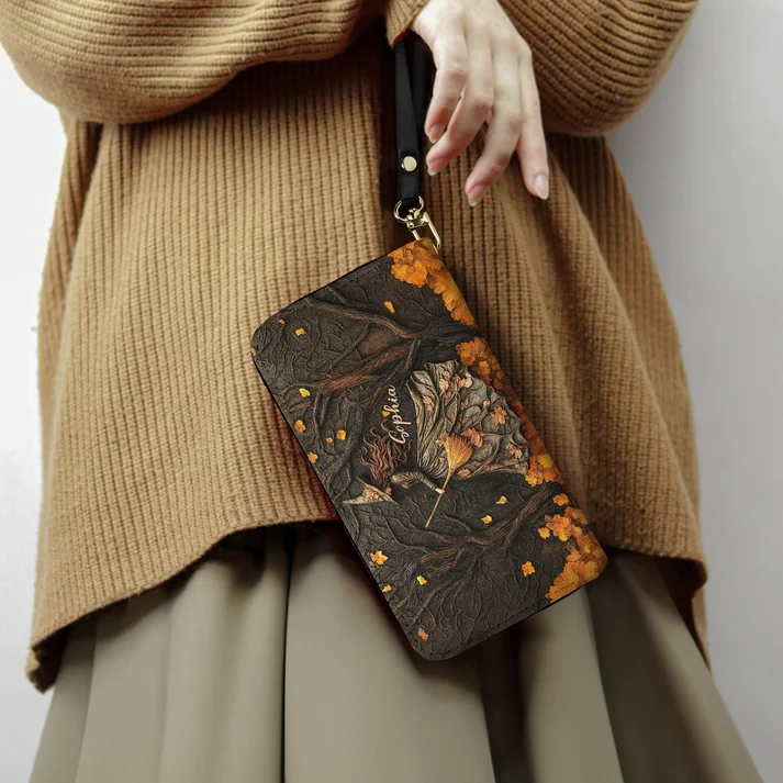 Spooky Witch Art Print - Personalized Leather Bag - Image 5
