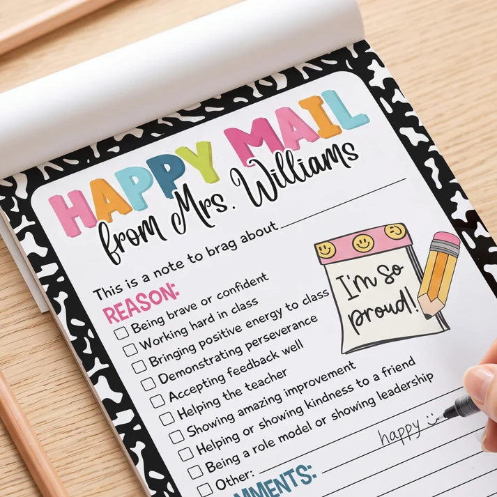 Teacher Happy Mail - Personalized Notepad - Image 3