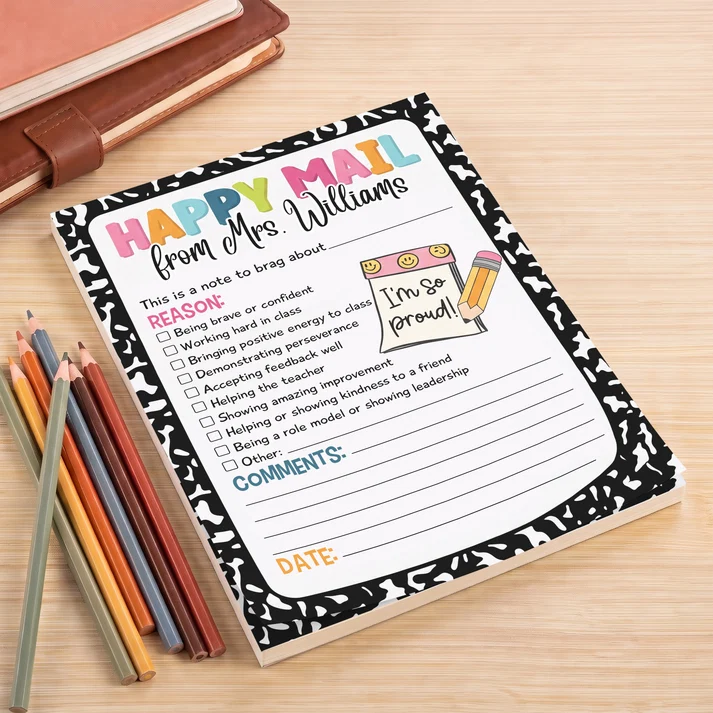 Teacher Happy Mail - Personalized Notepad - Image 4