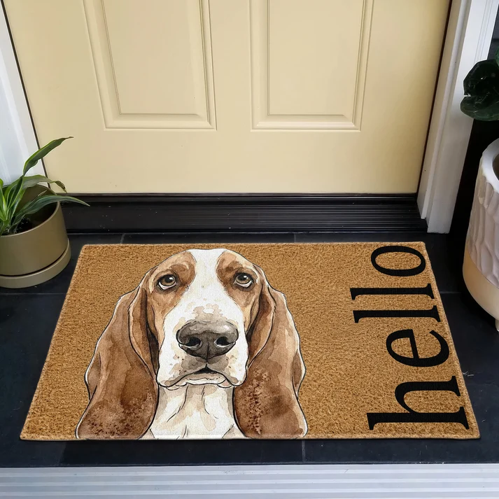 Custom Pet Portrait Funny Doormat Watercolor Art - Personalized Doormat - Image 5