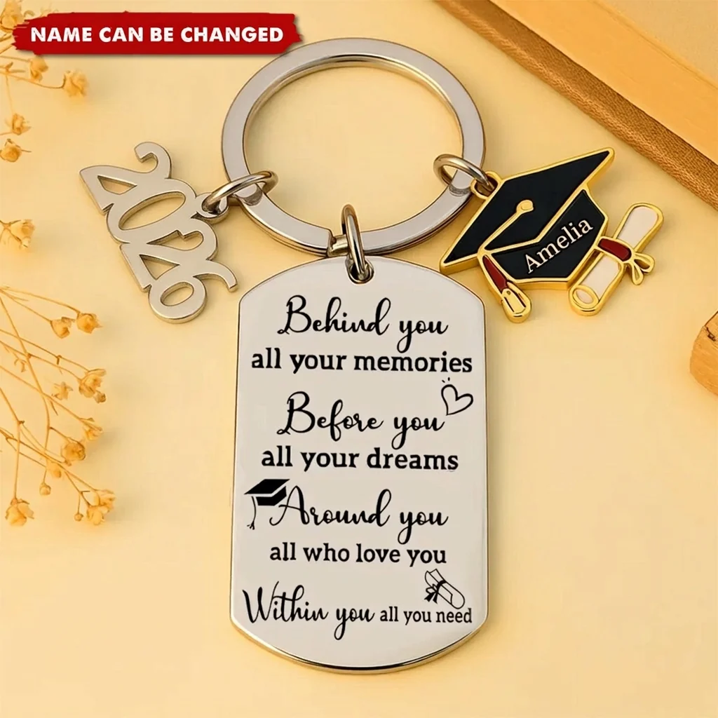 Family Personalized Custom Graduation Keychain - Graduation Gift For Family Members, Brothers, Sisters - Image 3