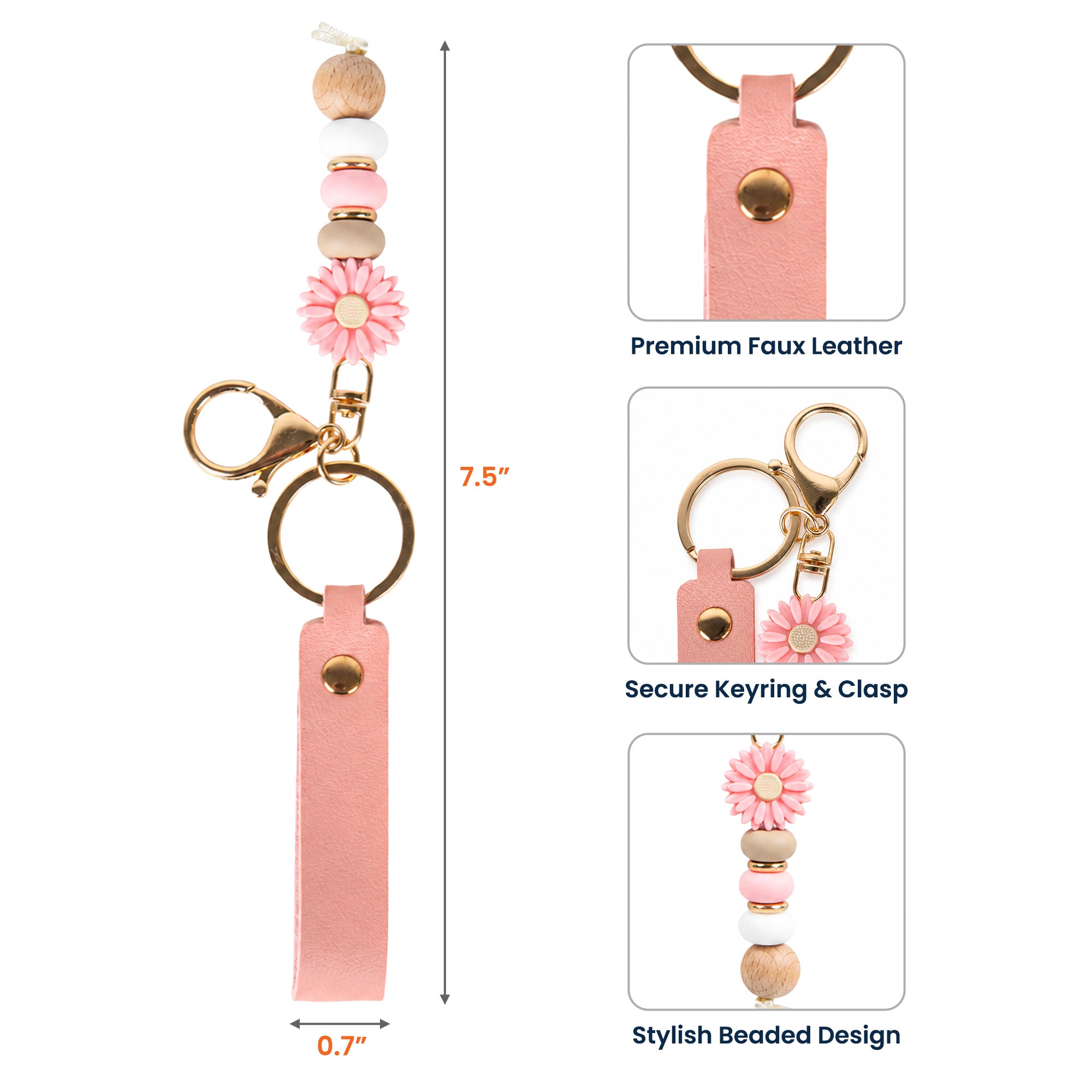 Bridesmaid Gift Custom Name & Birth Flower Wedding Gifts For Bridesmaid, BFF - Personalized Keychain - Image 6