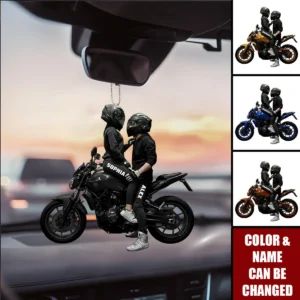 Personalized Motorbike Couple Ornament, Gift for Biker Couple