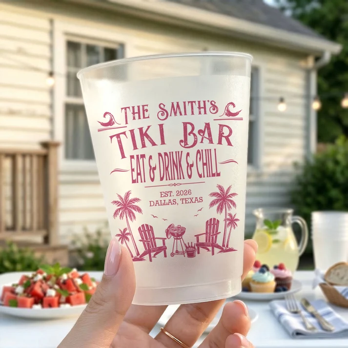 Family & Friends Pool & Bar Party Favors, Proudly Serving Whatever You Brought Summer Vacation - Personalized Cups - Image 5