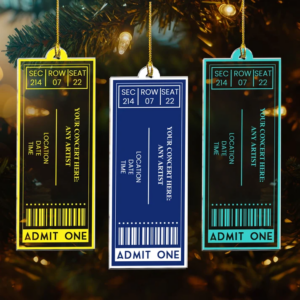 Favorite Concert Ticket Music Lovers Gifts, For Daughters, Friends - Personalized Acrylic Ornament