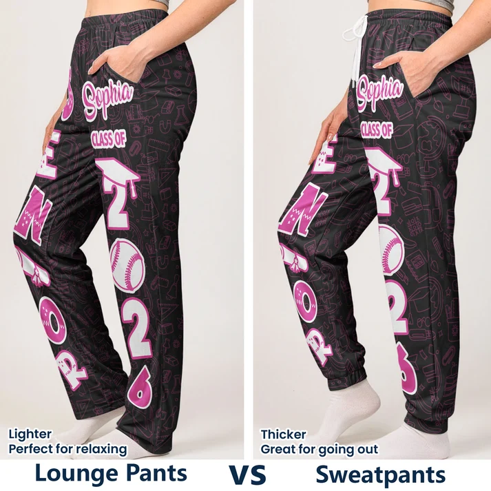 Senior High School, College - Personalized Sweatpants, Lounge Pants With Pockets - Image 6