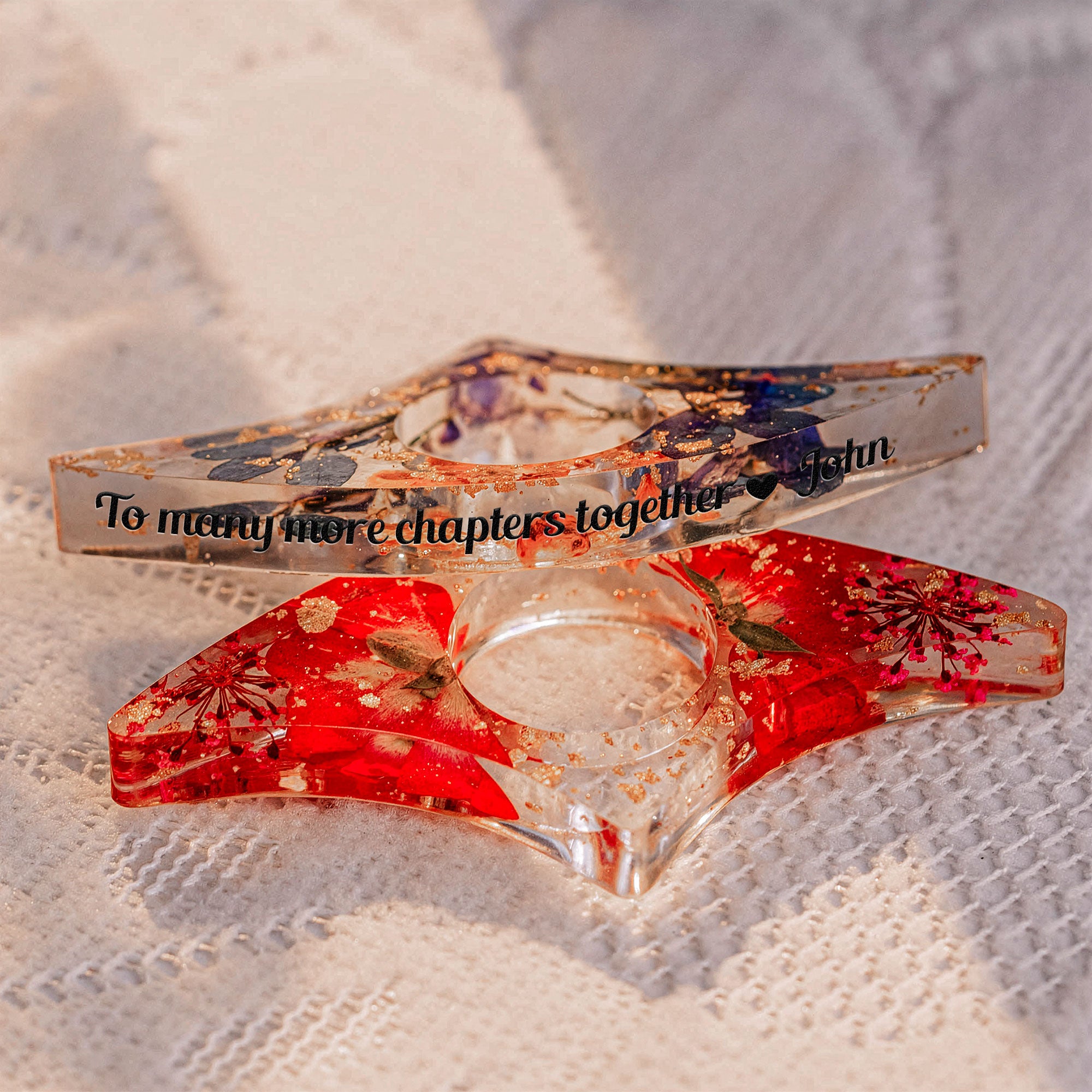 To Many More Chapters Together - Personalized Resin Book Page Holder - Image 5