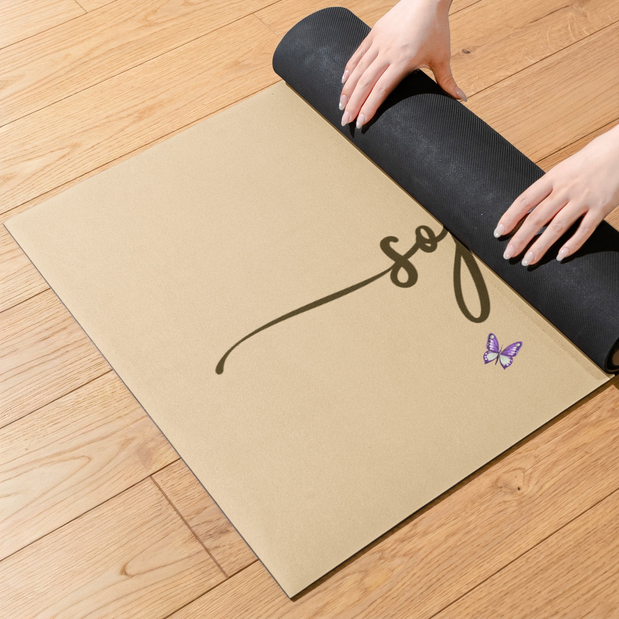 Your Mind Is A Powerful Thing Butterfly Birth Month Flower - Personalized Yoga Mat - Image 6