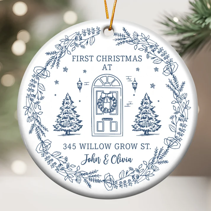 First Christmas At Our New House Newlywed Christmas Gift - Personalized Ornament - Image 2