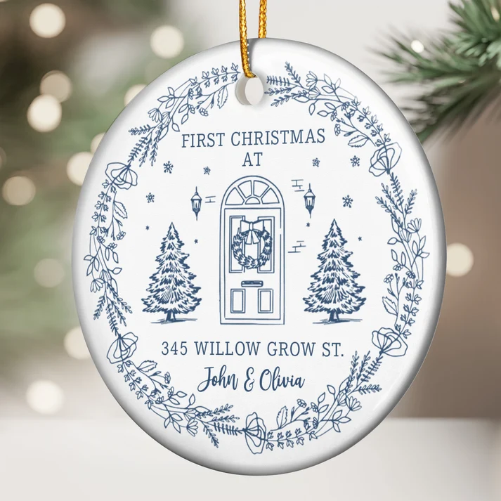 First Christmas At Our New House Newlywed Christmas Gift - Personalized Ornament - Image 3